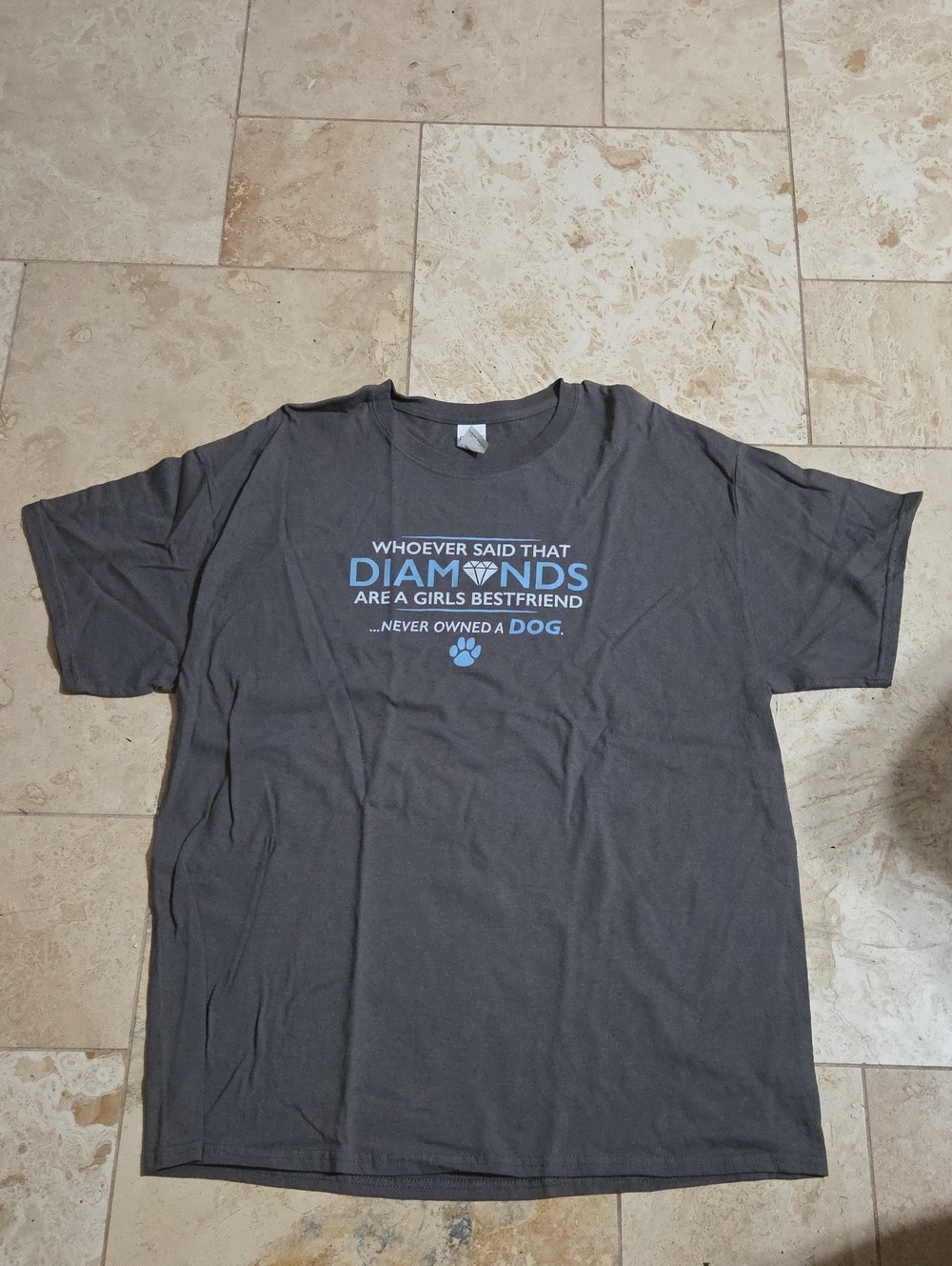 👕 Gildan Heavy Cotton Gray Graphic T-Shirt – “Whoever Said Diamonds Are a Girl’